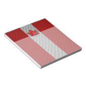 Bloc-note Feuille d'érable rouge canadienne à la fibre de ca (Incliné)