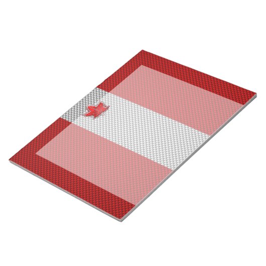 Bloc-note Feuille d'érable rouge canadienne à la fibre de ca (Incliné)