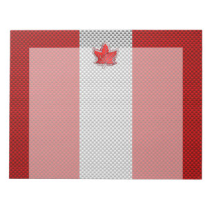 Bloc-note Feuille d'érable rouge canadienne à la fibre de ca