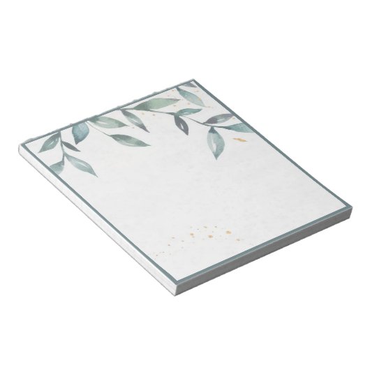 Bloc-note Feuilles aquarelle (Incliné)