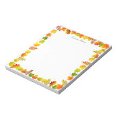 Bloc-note Feuilles automnales sur blanc simple (Tourné)