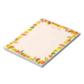 Bloc-note Feuilles automnales sur le beige clair (Tourné)