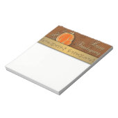 Bloc-note Feuilles Citrouilles précieux de Thanksgiving Gold (Tourné)