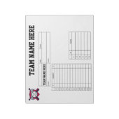 Bloc-note Feuilles d'alignement de baseball (Tourné)