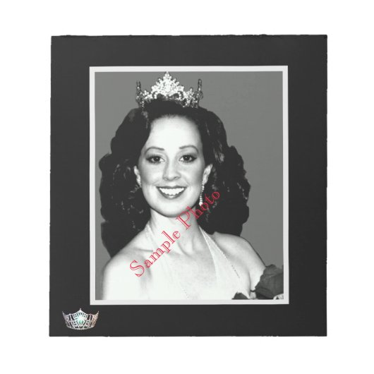 Bloc-note Feuilles d'autographe du concours d'or Miss Americ (Devant)