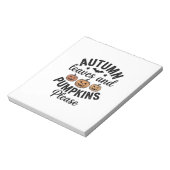 Bloc-note Feuilles d'automne Citrouilles S'il vous plaît Vin (Tourné)