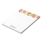 Bloc-note Feuilles d'automne et frontière de feuillage (Tourné)