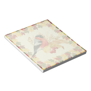 Bloc-note Feuilles d'automne et oiseau
