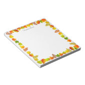 Bloc-note Feuilles d'automne sur fond blanc simple (Incliné)