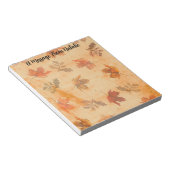 Bloc-note Feuilles d'automne sur fond grunge (Incliné)