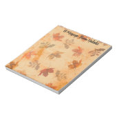 Bloc-note Feuilles d'automne sur fond grunge (Tourné)