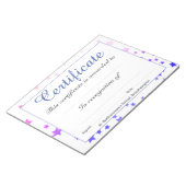 Bloc-note Feuilles de certificat d'école à faible coût (Incliné)