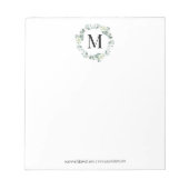 Bloc-note Feuilles de eucalyptus vert Botanique Mariage verd (Devant)