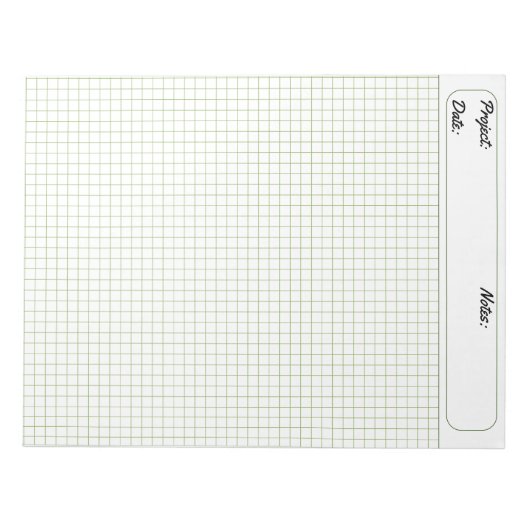 Bloc-note Feuilles de graphique d'ingénierie Papier de grill (Devant)