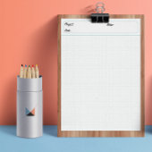 Bloc-note Feuilles de graphique d'ingénierie Papier de grill