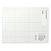 Bloc-note Feuilles de graphiques d'ingénierie du papier carn (Devant)