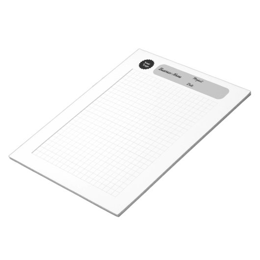 Bloc-note Feuilles de graphiques d'ingénierie grise en papie (Incliné)