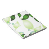 Bloc-note Feuilles de jardin frais sur blanc (Incliné)