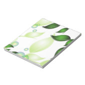 Bloc-note Feuilles de jardin frais sur blanc (Tourné)