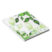 Bloc-note Feuilles de jardin frais sur blanc (Incliné)