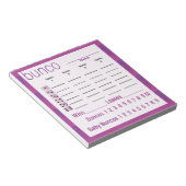 Bloc-note Feuilles de notes Bunco violet rose moderne (Incliné)