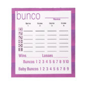 Bloc-note Feuilles de notes Bunco violet rose moderne (Devant)