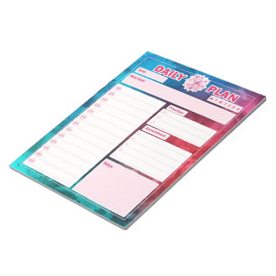 Bloc-note Feuilles de planificateur quotidien, liste de tâch