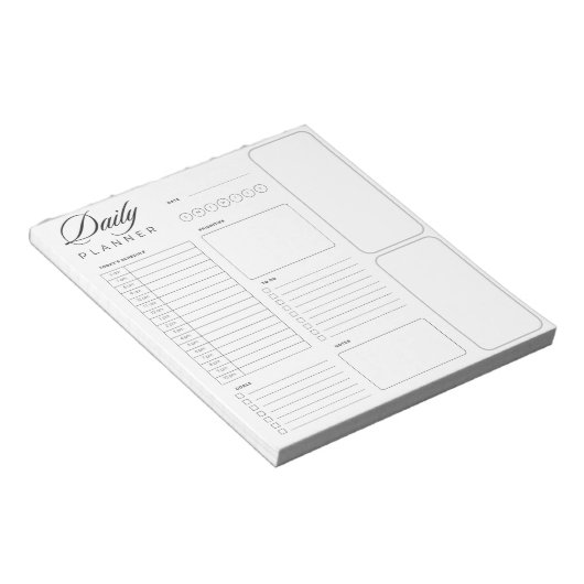 Bloc-note Feuilles de planification quotidienne universelles (Incliné)