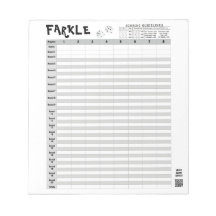 Feuilles de pointage Farkle avec règles Easy Tear