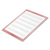 Bloc-note Feuilles de pratique de l'écriture manuscrite Rust (Incliné)