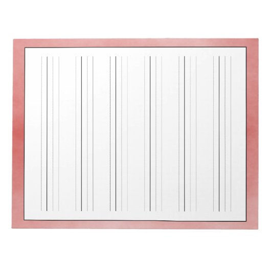 Bloc-note Feuilles de pratique de l'écriture manuscrite Rust (Devant)