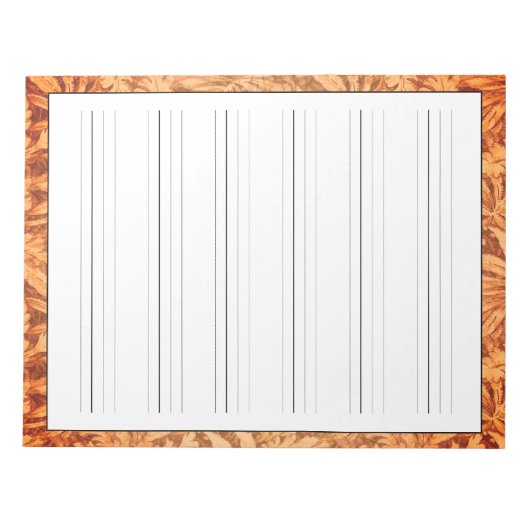 Bloc-note Feuilles de pratique d'écriture manuscrite Automne (Devant)