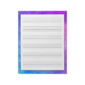 Bloc-note Feuilles de pratique d'écriture manuscrite bleu po (Tourné)