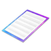 Bloc-note Feuilles de pratique d'écriture manuscrite bleu po (Incliné)
