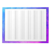 Bloc-note Feuilles de pratique d'écriture manuscrite bleu po (Devant)