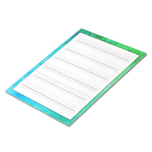Bloc-note Feuilles de pratique d'écriture manuscrite Vert Bl (Incliné)
