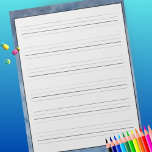 Bloc-note Feuilles de pratique d'écriture moderne bleu aquar<br><div class="desc">Étudiants et adultes peuvent pratiquer à la fois l'écriture imprimée et cursive avec ce bloc-papier grand format avec un arrière - plan d'aquarelle bleu. Chaque page comprend 6 lignes pour l'écriture, avec une ligne descendante d'extendeur pour la pratique de toutes les lettres de coque inférieur et de coque supérieur. Idéal...</div>