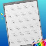 Bloc-note Feuilles de pratique d'écriture moderne gris aquar<br><div class="desc">Étudiants et adultes peuvent pratiquer à la fois l'écriture imprimée et cursive avec ce bloc-papier grand format avec un arrière - plan d'aquarelle gris. Chaque page comprend 6 lignes pour l'écriture, avec une ligne descendante d'extendeur pour la pratique de toutes les lettres de coque inférieur et de coque supérieur. Idéal...</div>