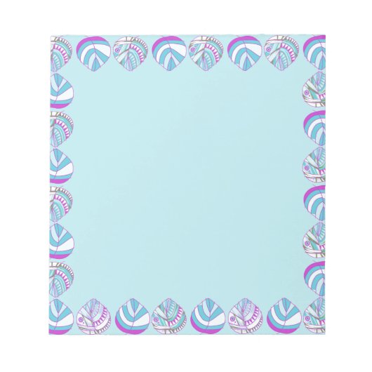 Bloc-note Feuilles de tête de poisson Ciel pourpre (Devant)