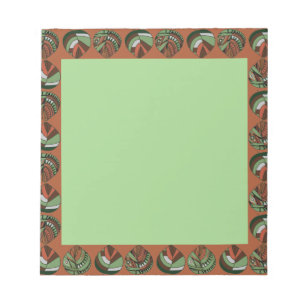 Bloc-note Feuilles de tête de poisson Lilac Blanc Noir