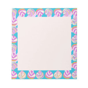 Bloc-note Feuilles de tête de poisson Lilac Gold Turquoise