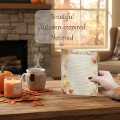 Bloc-note Feuilles d'érable alignées d'automne