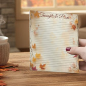 Bloc-note Feuilles d'érable alignées d'automne