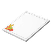 Bloc-note Feuilles d'érable multicolores (Tourné)