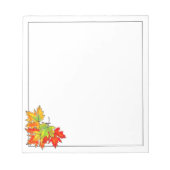 Bloc-note Feuilles d'érable multicolores (Devant)