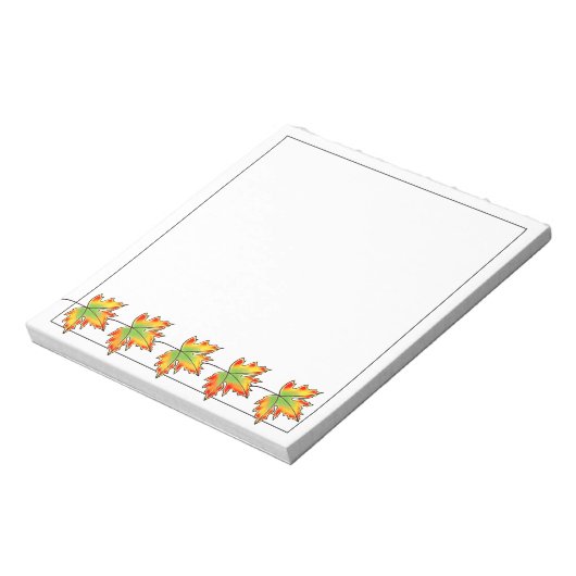 Bloc-note Feuilles d'érable multicolores (Tourné)