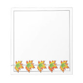 Bloc-note Feuilles d'érable multicolores (Devant)