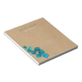 Bloc-note Feuilles d'eucalyptus élégantes Kraft rustique (Incliné)