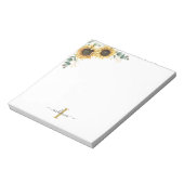 Bloc-note Feuilles d'Eucalyptus Tournesol Monogramme Écritur (Tourné)