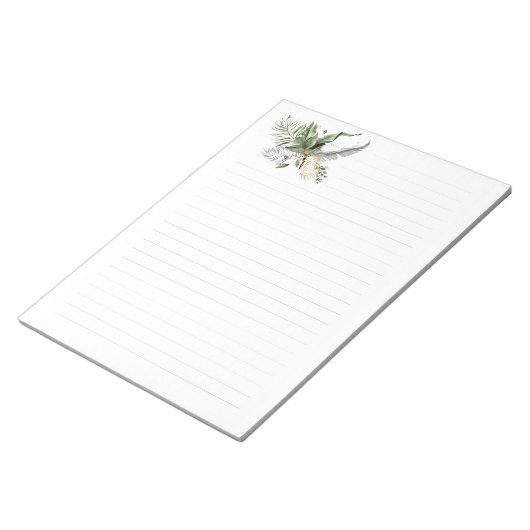 Bloc-note Feuilles d'or et plumes blanches doublées (Incliné)